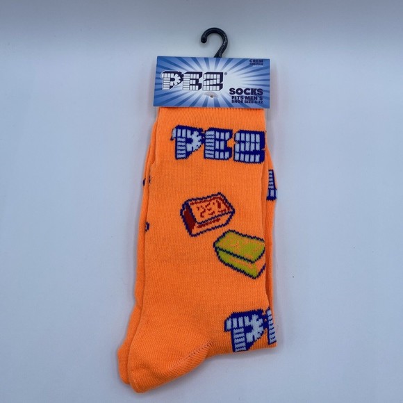 PEZ Novelty Crew Socks - Size Men's 6-12 - One Pair‎ - New in Package - Picture 1 of 3